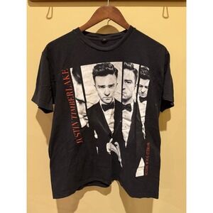 Tultex Justin Timberlake World Tour 2013/2014 T Shirt Black Size Large